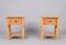 Mid-Century Modern Italian Bamboo Rattan and Wood Bedside Tables, 1980s, Set of 2 12