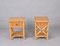 Mid-Century Modern Italian Bamboo Rattan and Wood Bedside Tables, 1980s, Set of 2 15