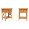 Mid-Century Modern Italian Bamboo Rattan and Wood Bedside Tables, 1980s, Set of 2, Image 1