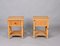 Mid-Century Modern Italian Bamboo Rattan and Wood Bedside Tables, 1980s, Set of 2 16