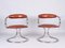 Italian Tubular Chrome Steel and Leather Dining Chairs by Giotto Stoppino, 1970s, Set of 2 9