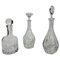 French Crystal Decanters, 1970s, Set of 3 1