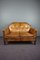 Antique Two-Seat Sofa in Sheepskin Leather 1