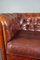 Chesterfield Two-Seater Sofa in Sheepskin Leather, Image 6