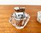 Mid-Century Scandinavian Heavy Ice Glass Table Lighter and Ashtray, 1960s, Set of 2 4