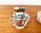 Mid-Century Scandinavian Heavy Ice Glass Table Lighter and Ashtray, 1960s, Set of 2, Image 4