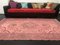 Vintage Pink Modern Overdyed Rug 7