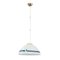 White Murano Glass Suspension Lamp with Turquoise and Black Hot Applications, 1980s, Image 2