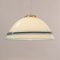 Lampe à Suspension en Verre de Murano Blanc avec Applications Turquoise et Noire, 1980s 5