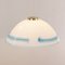 Large Murano Glass White with Turquoise and Black Hot Applications Suspension Lamp, 1980s, Image 4