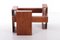 Brutalist French Teak with Glass Top Coffee Table, 1970s, Image 12