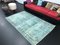 Modren Turqoise Faded Floor Rug 4