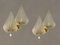 Midcentury Italian Murano Glass Leaf Sconces, Set of 2 2