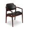 No. 62a Desk Chair in Rosewood & Black Leather by Arne Vodder for Sibast, 1960s 4
