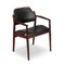 No. 62a Desk Chair in Rosewood & Black Leather by Arne Vodder for Sibast, 1960s, Image 4