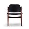No. 62a Desk Chair in Rosewood & Black Leather by Arne Vodder for Sibast, 1960s 2
