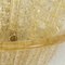 Große Murano Gold Glas Struktur Applikation mit 5 bernsteinfarbenen Blättern 9
