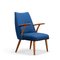 Mid-Century Danish Blue Armchair, 1960s 2