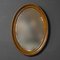 Large Early 20th Century Oval Oak Mirror 1