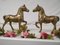 Vintage French Art Deco Horses Figures in Brass 2