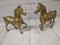 Französische Vintage Art Deco Pferde Figuren aus Messing, 2er Set 1
