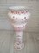 Vintage Majolica Glazed Plant Stand with Pink White Decorative 3