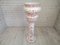 Vintage Majolica Glazed Plant Stand with Pink White Decorative 2
