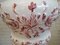 Glasierter Vintage Majolica Pflanzenständer mit dekorativem Dekor in Rosa & Weiß 6