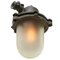 Industrial Gray Cast Iron Frosted Glass Pendant Lamp 3