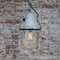 Industrial Clear Glass & Grey Pendant Light 5