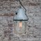 Industrial Clear Glass & Grey Pendant Light, Image 5