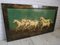 Galloping Horses Painting, 1970s, Oil on Lacquered Panel, Framed 1