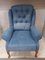 Mid-Century Buttoned Wingback Armchair 10