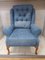 Mid-Century Buttoned Wingback Armchair 2