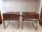 Tables de Chevet Vintage en Faux Croc, Set de 2 1