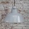 Industrial Dutch Grey Enamel Factory Pendant Lights from Philips 5