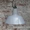 Lámparas colgantes holandesas industriales esmaltadas en gris de Philips, Imagen 4