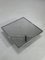 Chrome Square Coffee Table with Black Plated Wooden Base and Mirror Tray 7