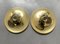 Mid-Century German Golden Flush Light Sconces from Sölken Leuchten, Set of 2, Image 6