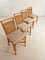 Vintage Rattan Caning and Brass Dining Chairs, Set of 4 4