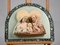 Sacra Famiglia in gesso e policroma con specchio e decorazioni, Italia, anni '50, Immagine 1