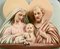 Sagrada Familia policromada y gesso con espejo y adornos, años 50, Imagen 2