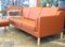 Cognac-Colored Leather Model Eva Sofa with Footstool form Stouby, Set of 3, Image 18