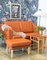 Cognac-Colored Leather Model Eva Sofa with Footstool form Stouby, Set of 3, Image 25