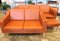 Cognac-Colored Leather Model Eva Sofa with Footstool form Stouby, Set of 3 1