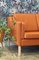 Cognac-Colored Leather Model Eva Sofa with Footstool form Stouby, Set of 3 16