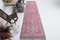 Vintage Pink Runner Rug in Wool 2