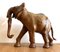 Elefanti in pelle marrone, anni '60, set di 2, Immagine 3
