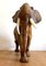 Elefanten aus braunem Leder, 1960er, 2er Set 4