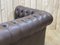 Vintage Brown Leather 2 -Seater Chesterfield Sofa, 1980s, Image 9